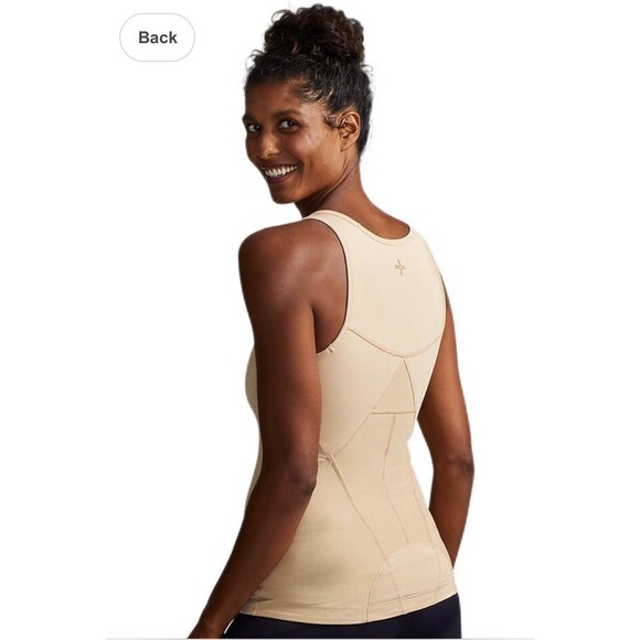 TOMMIE COPPER Tank Womens 2XL XXL Nude Beige Lower Back Support Tank Top NWOT - Picture 1 of 12